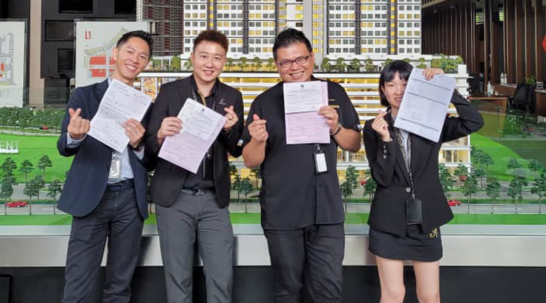 Property team closing deal